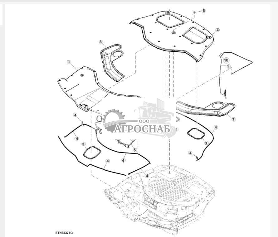 Наружная крыша и кабели антенны 